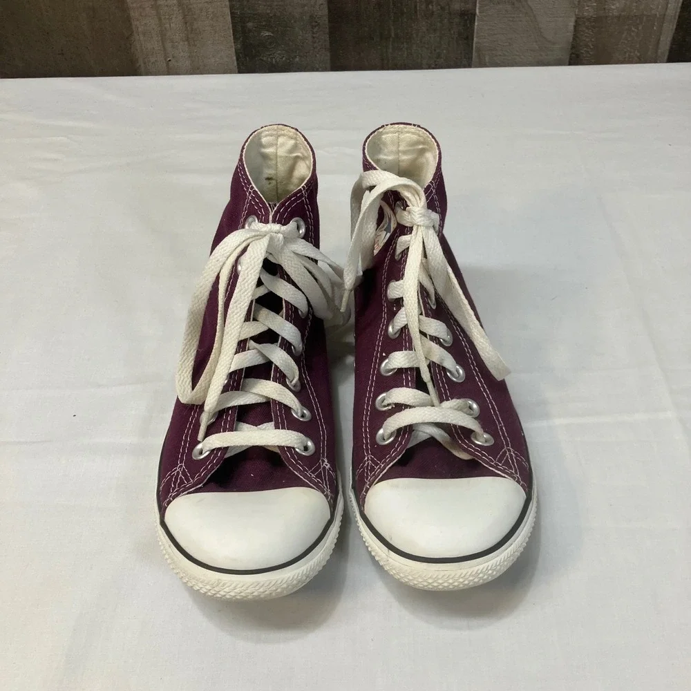 Converse Chuck Taylor All Star‎ High Top Purple Canvas Sneakers Mens 4 Womens 6 - Picture 2 of 8